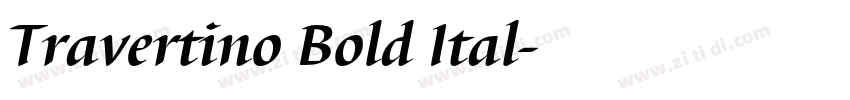 Travertino Bold Ital字体转换